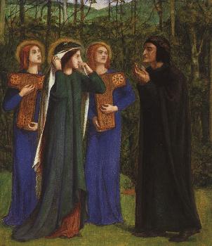 但丁 加百利 羅塞蒂 The Meeting of Dante and Beatrice in Paradise